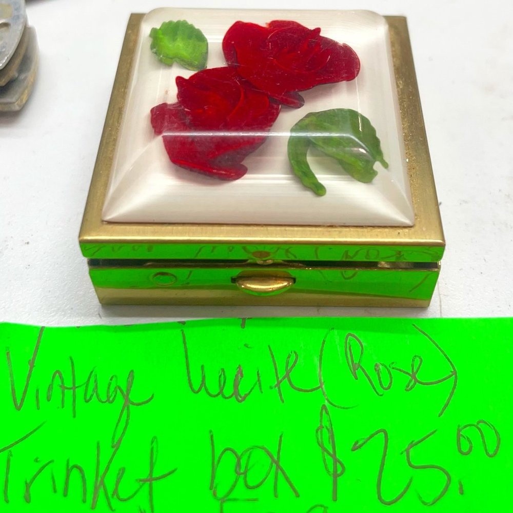 Vintage Lucite Trinket Box